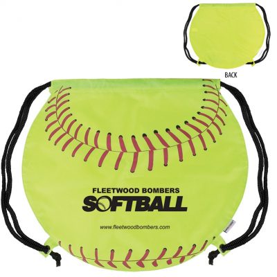 GameTime!® Softball Drawstring Backpack Bag