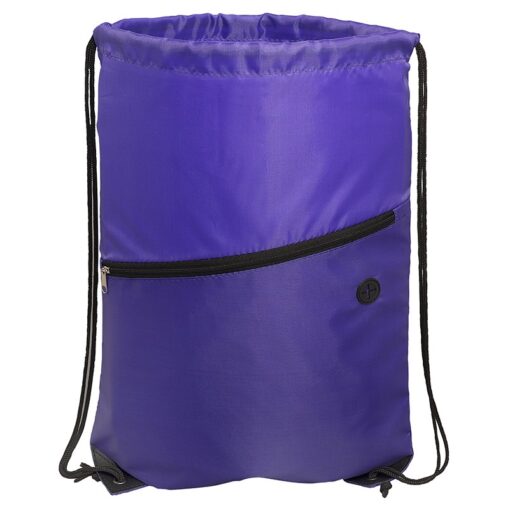 Incline Drawstring Backpack w/Zipper-8