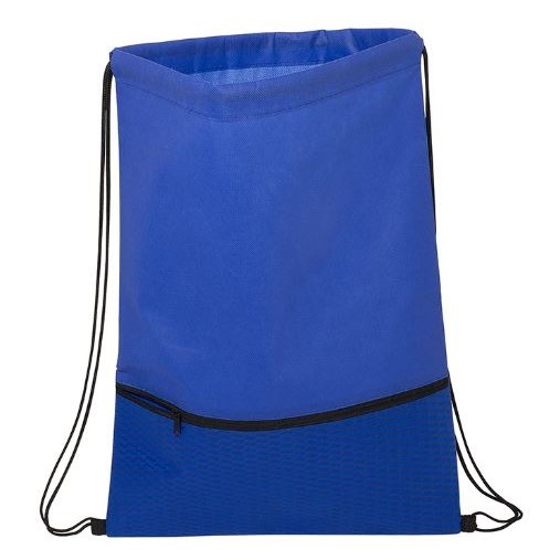 Texture Pocket Non-Woven Drawstring Backpack-3