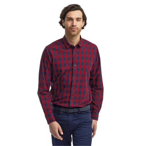 ARTISAN COLLECTION BY REPRIME Men's Mulligan Check Long-Sleeve Cotton Shirt-3