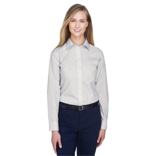 Devon and Jones Ladies' Crown Collection® Solid Broadcloth Woven Shirt-9