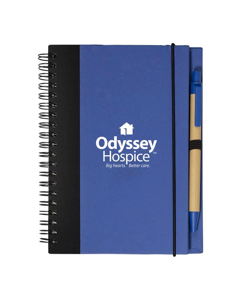 Contrast Paperboard Spiral Notebook & Pen 5.5" x 7.125"