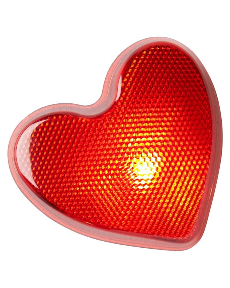 Heart Flashing Clip On Safety Button. - 2