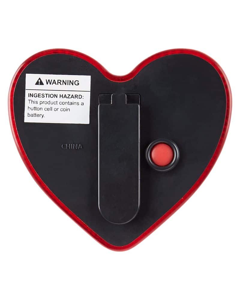 Heart Flashing Clip On Safety Button. - 3