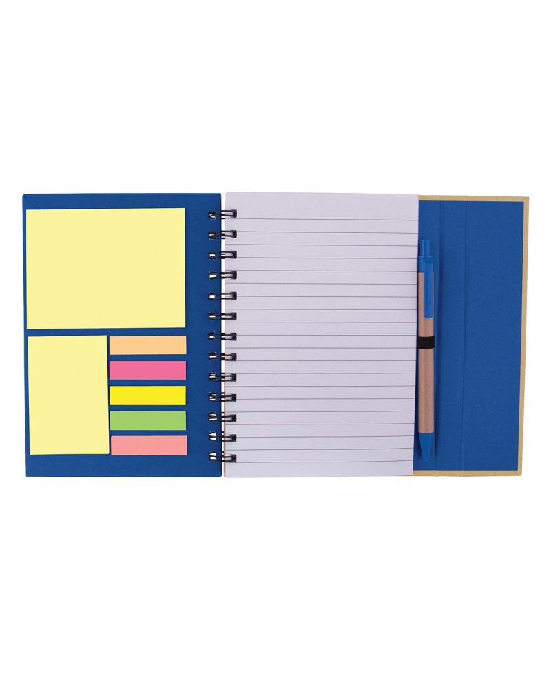 Spiral Notebook With Sticky Notes & Pen 5.75" x 7.25" - 2