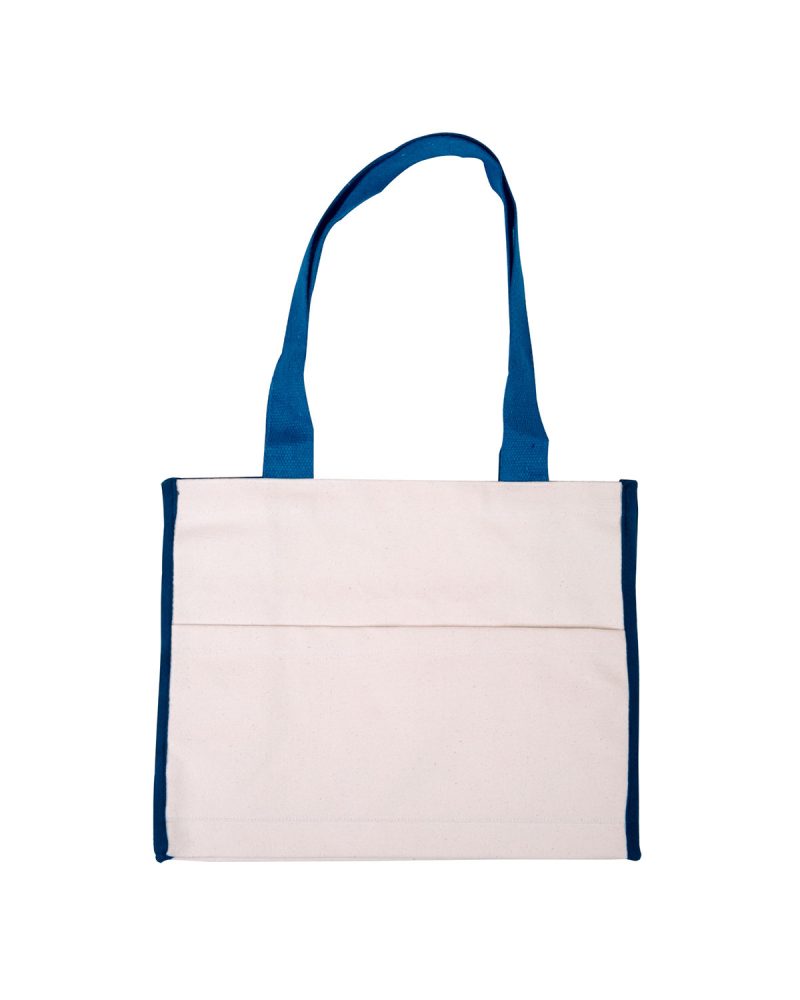 Cotton Gusset Accent Box Tote Bag - 5