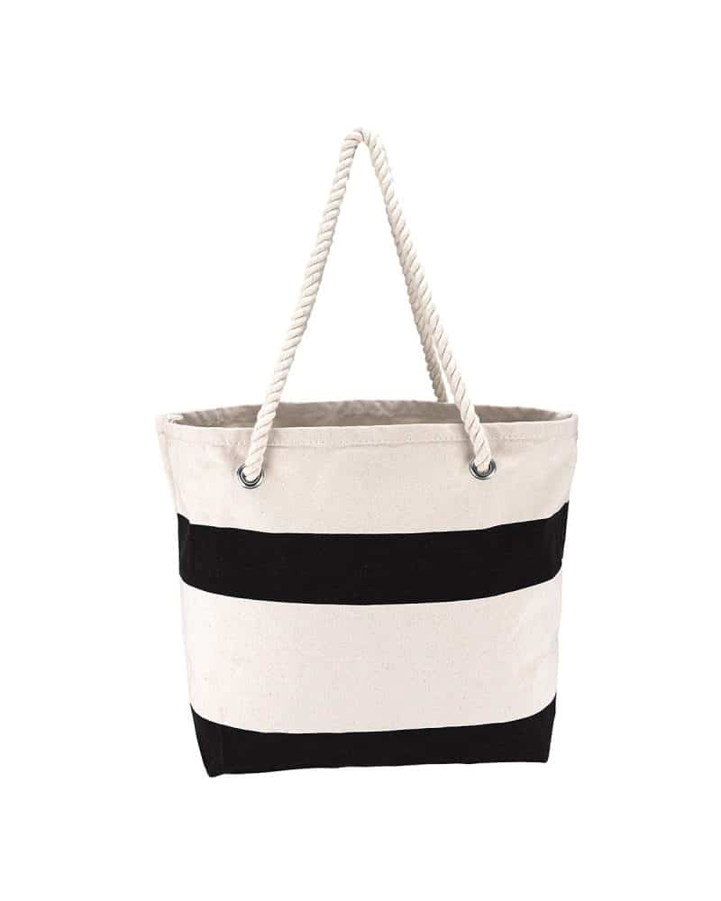 Cotton Resort Tote Bag with Rope Handle - 1