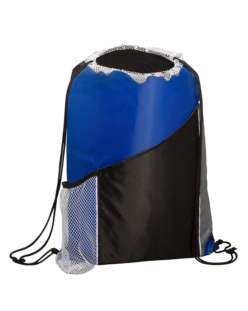 Sprint Angled Drawstring Sports Bag With Pockets - 3