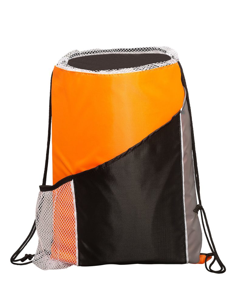 Sprint Angled Drawstring Sports Bag With Pockets - 5