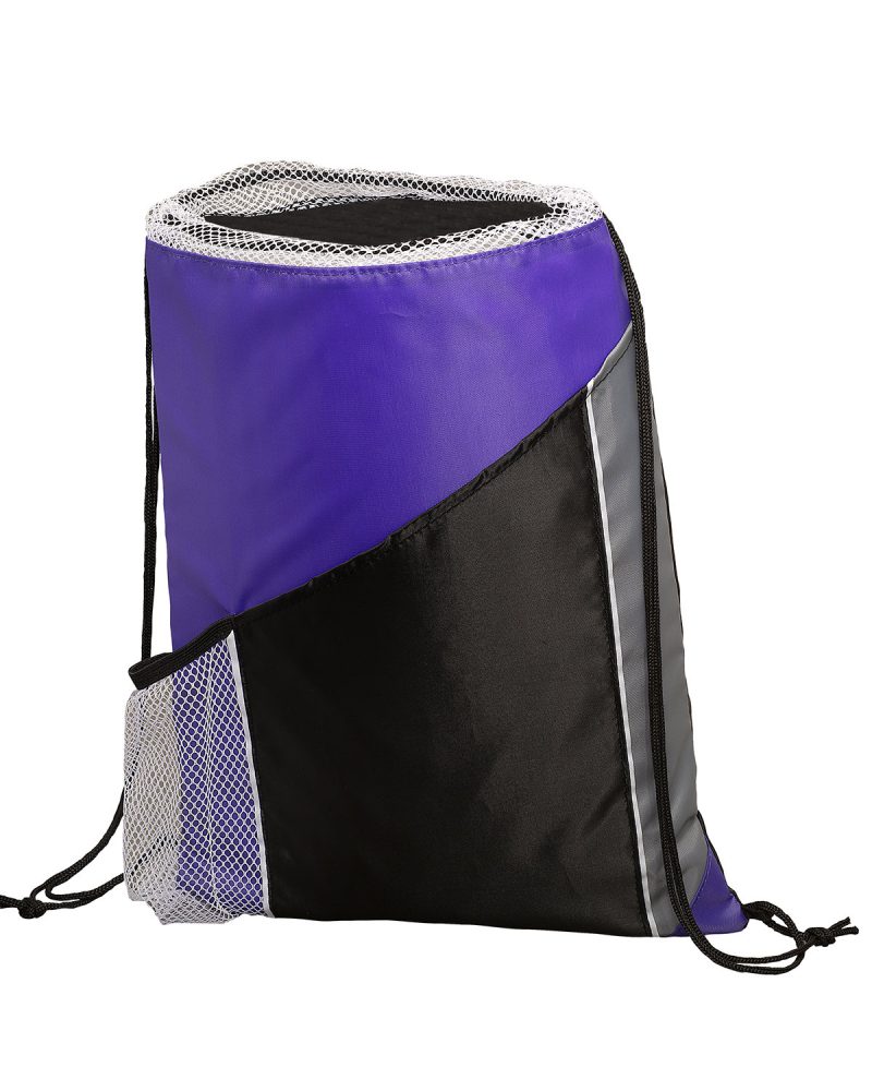 Sprint Angled Drawstring Sports Bag With Pockets - 6