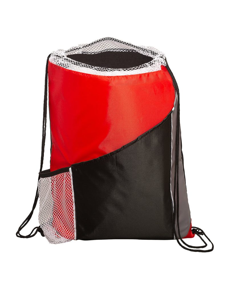 Sprint Angled Drawstring Sports Bag With Pockets - 7