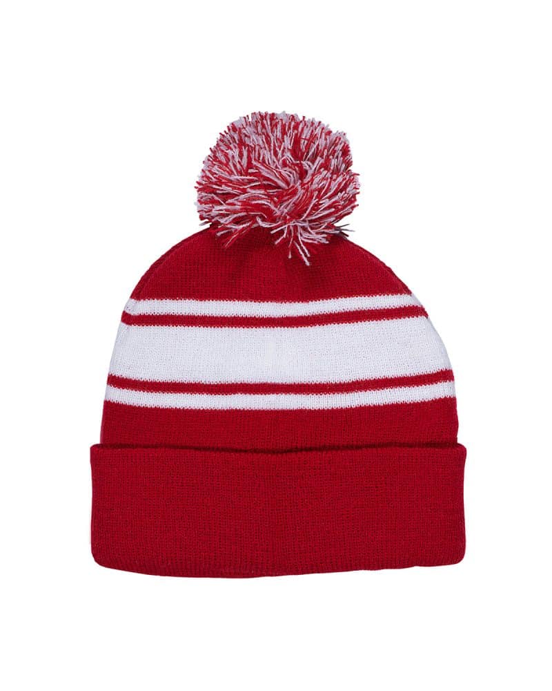 Knit Beanie With Pom Pom - 6
