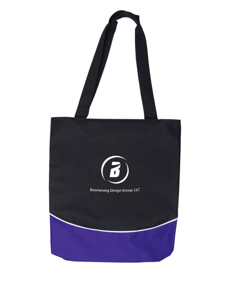 Color Curve Accent Panel Tote