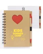 Paper Notebook with Die Cut Heart Shape