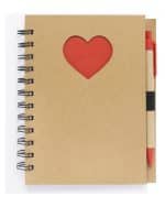 Paper Notebook with Die Cut Heart Shape - 3