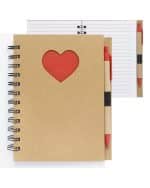 Paper Notebook with Die Cut Heart Shape - 4