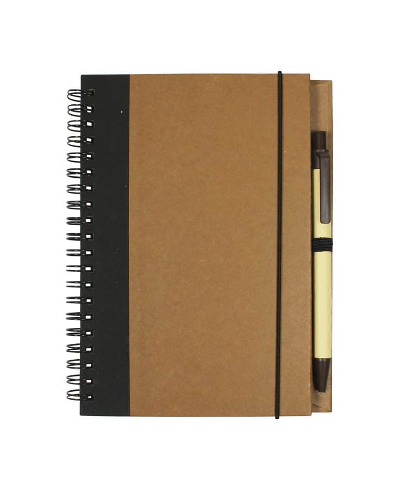 Contrast Paperboard Spiral Notebook & Pen 5.5" x 7.125" - 3