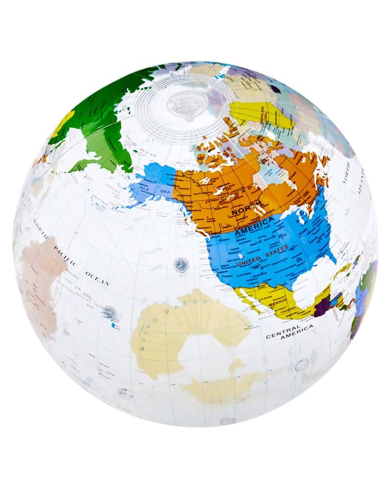 16" World Globe Beach Ball - 1