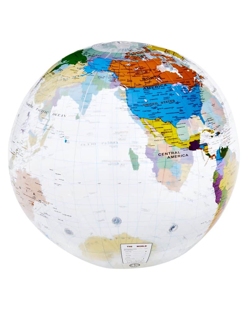 16" World Globe Beach Ball - 2