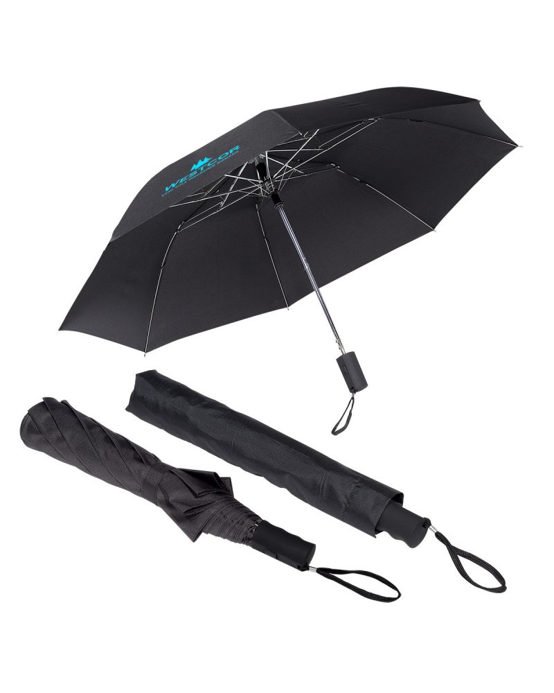 44" Arc Vented Auto Open Folding Umbrella