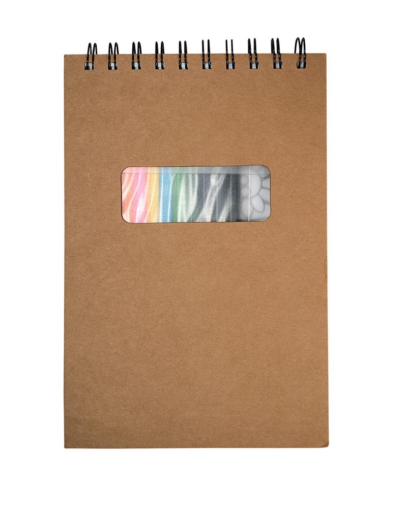 Notebook With Colored Pencils - 1