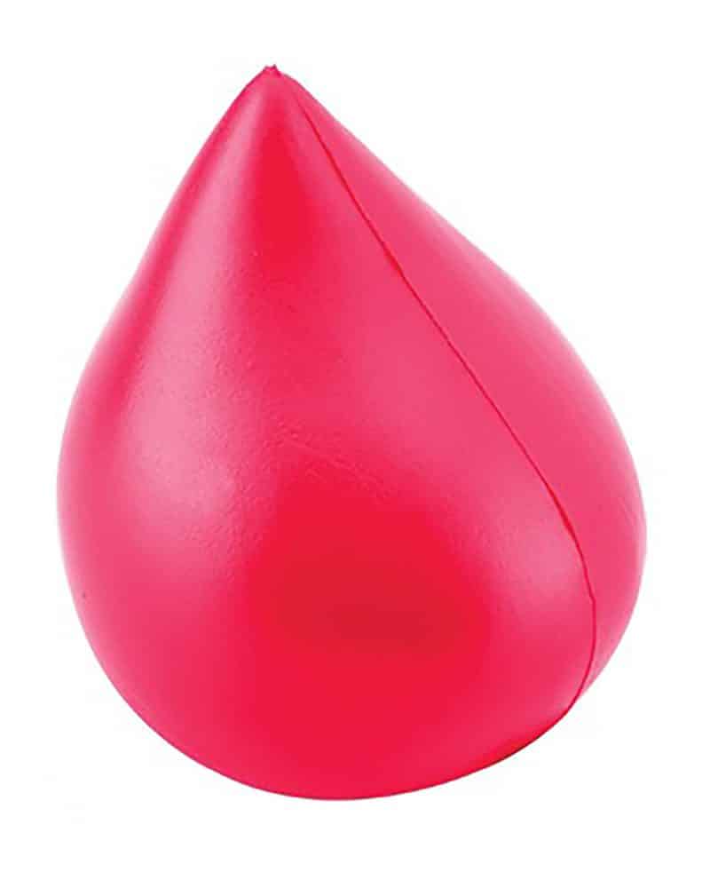 Red Blood Drop Shape Stress Ball - 3