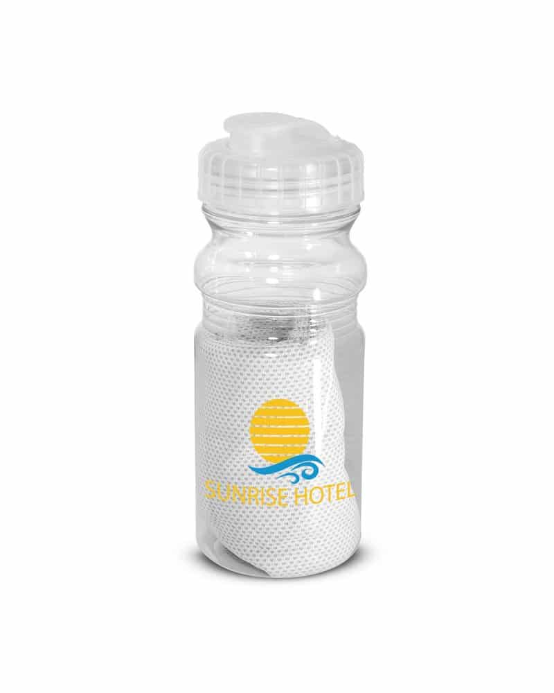 Cooling Towel In Water Bottle